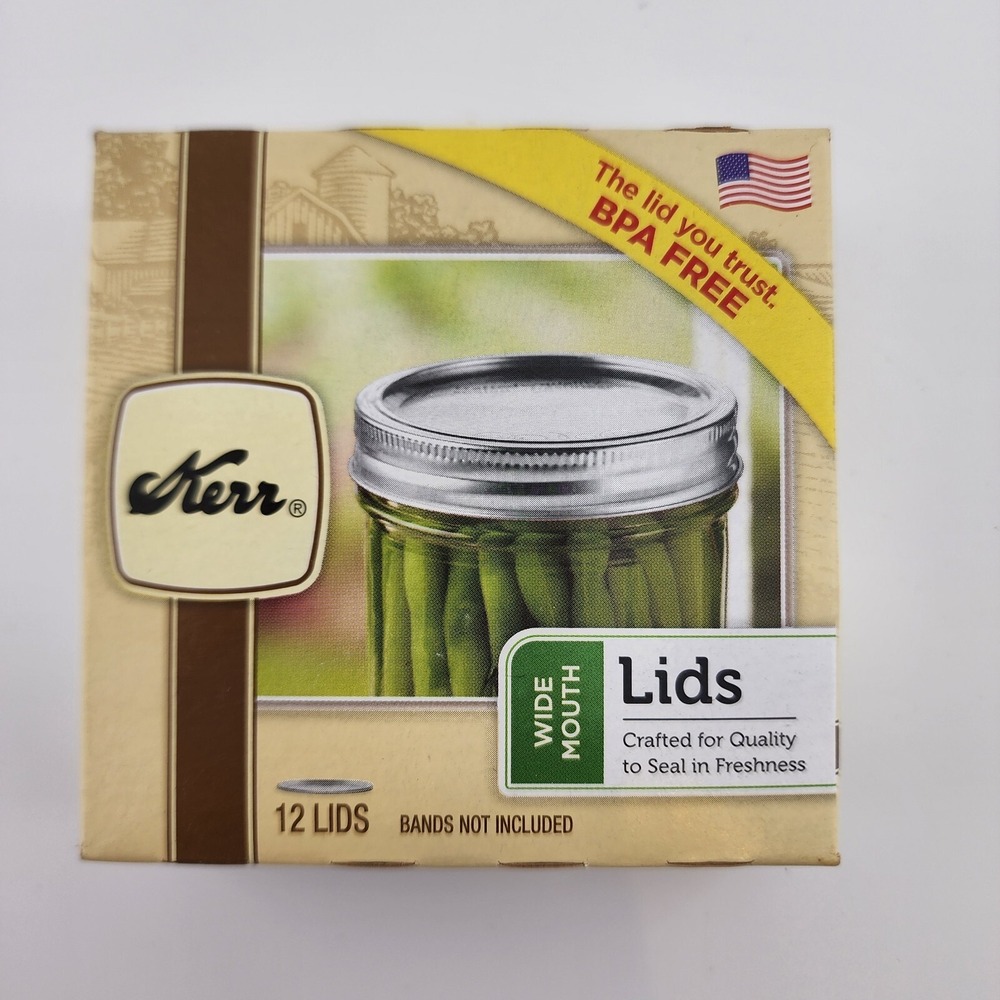 Kerr Wide Mouth Canning/Mason Jar‎ Lids. Box of 12 Suretight Lids. 2139399